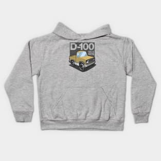 D100 - 1976 White Base (Yellow) Kids Hoodie